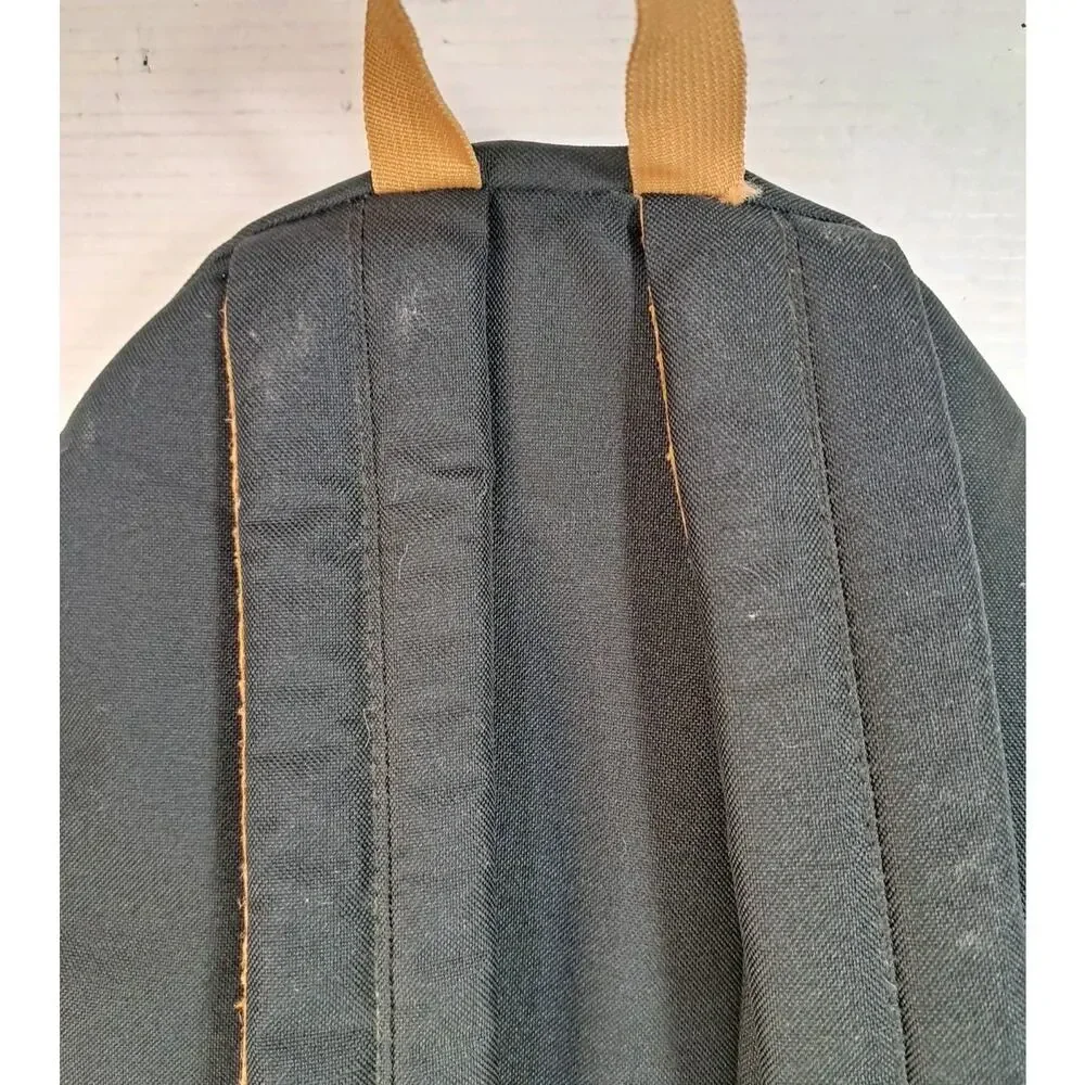 Lucky Brand Unisex Backpack Bag Gray Brown Canvas Leather Fortune Padded 17